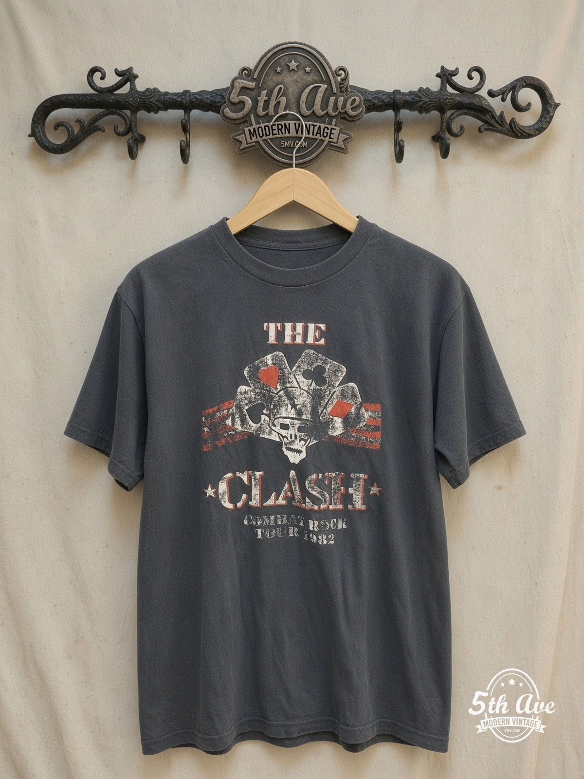 The Clash vintage band t-shirt on rack