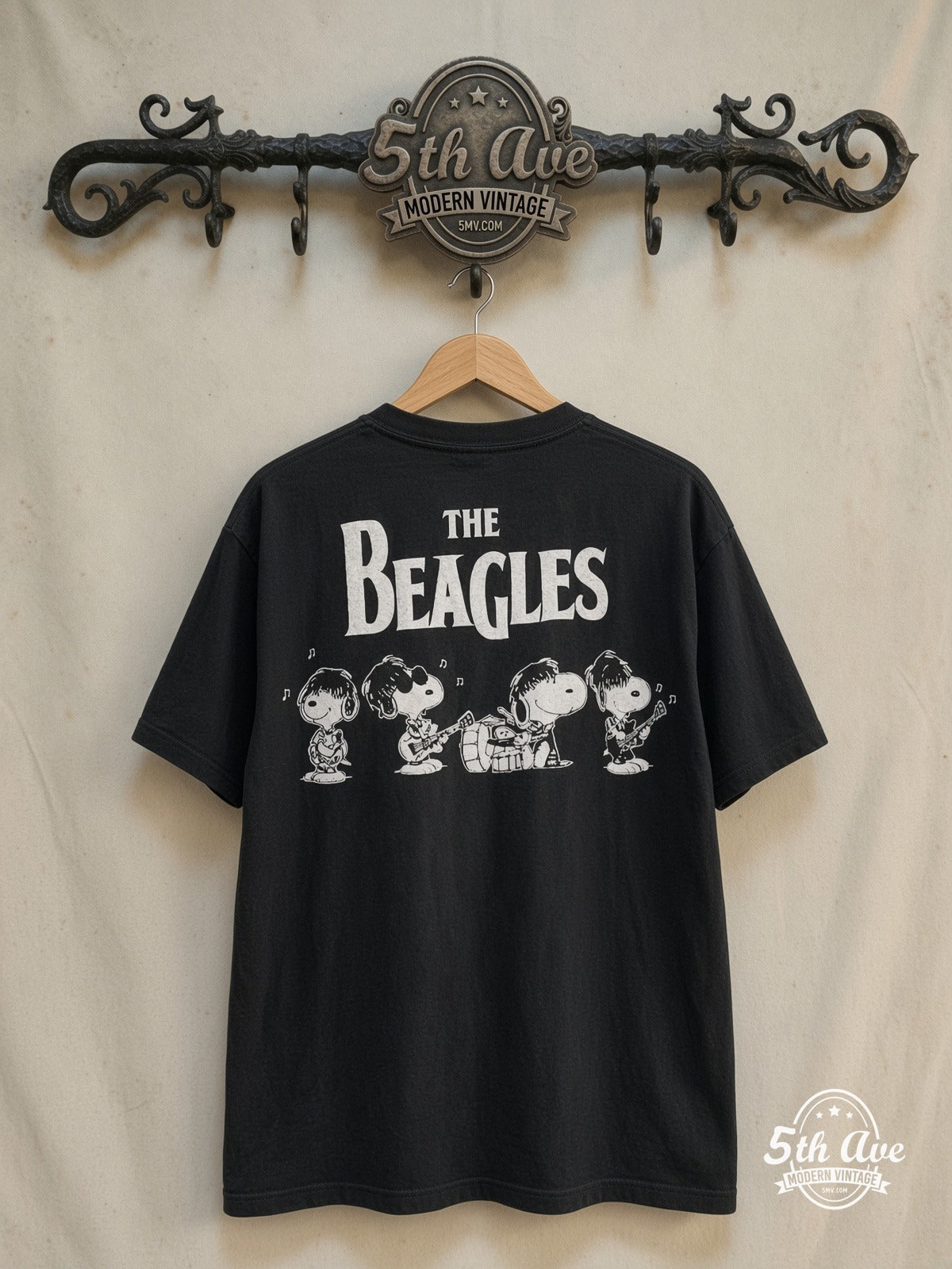 Pokémon – Pikachu Pokémon – New Vintage Anime Tee — front on locked cream ornate 5th Ave rack