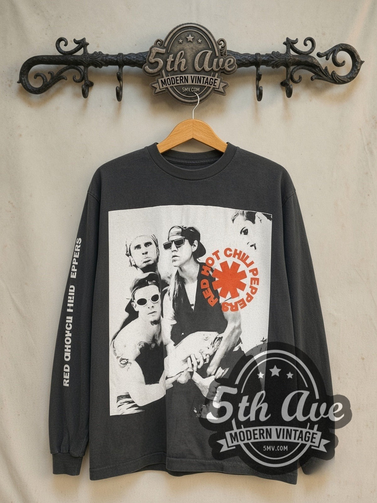 Red Hot Chili Peppers Out in L.A. vintage band long sleeve t-shirt, front view on the 5MV rack