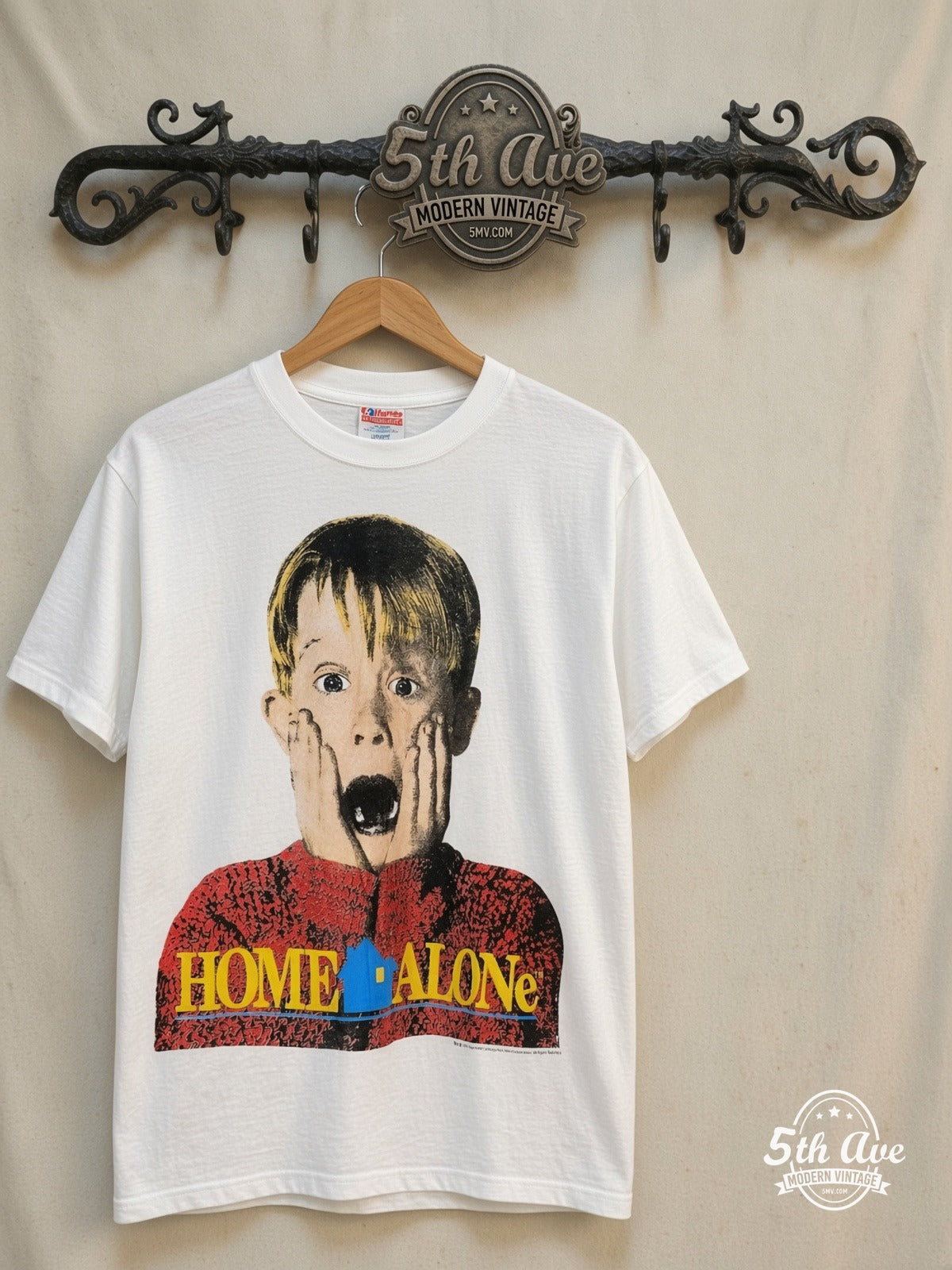 Home Alone vintage movie tee on rack