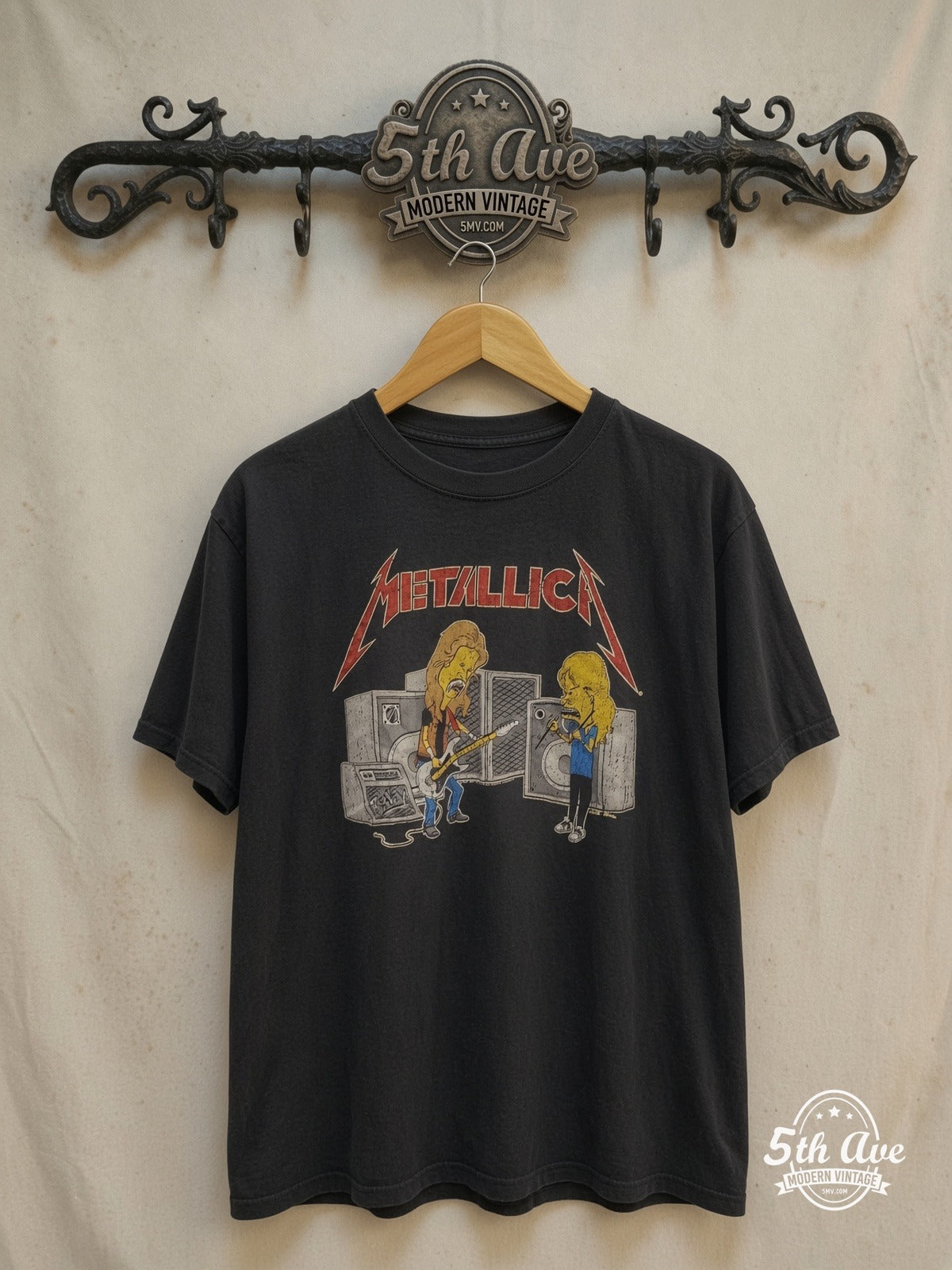 Metallica vintage band t-shirt on rack