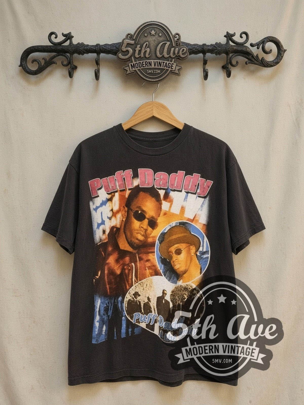 Puff Daddy Can't Nobody Hold Me Down vintage rap tee, front view on the 5MV rack