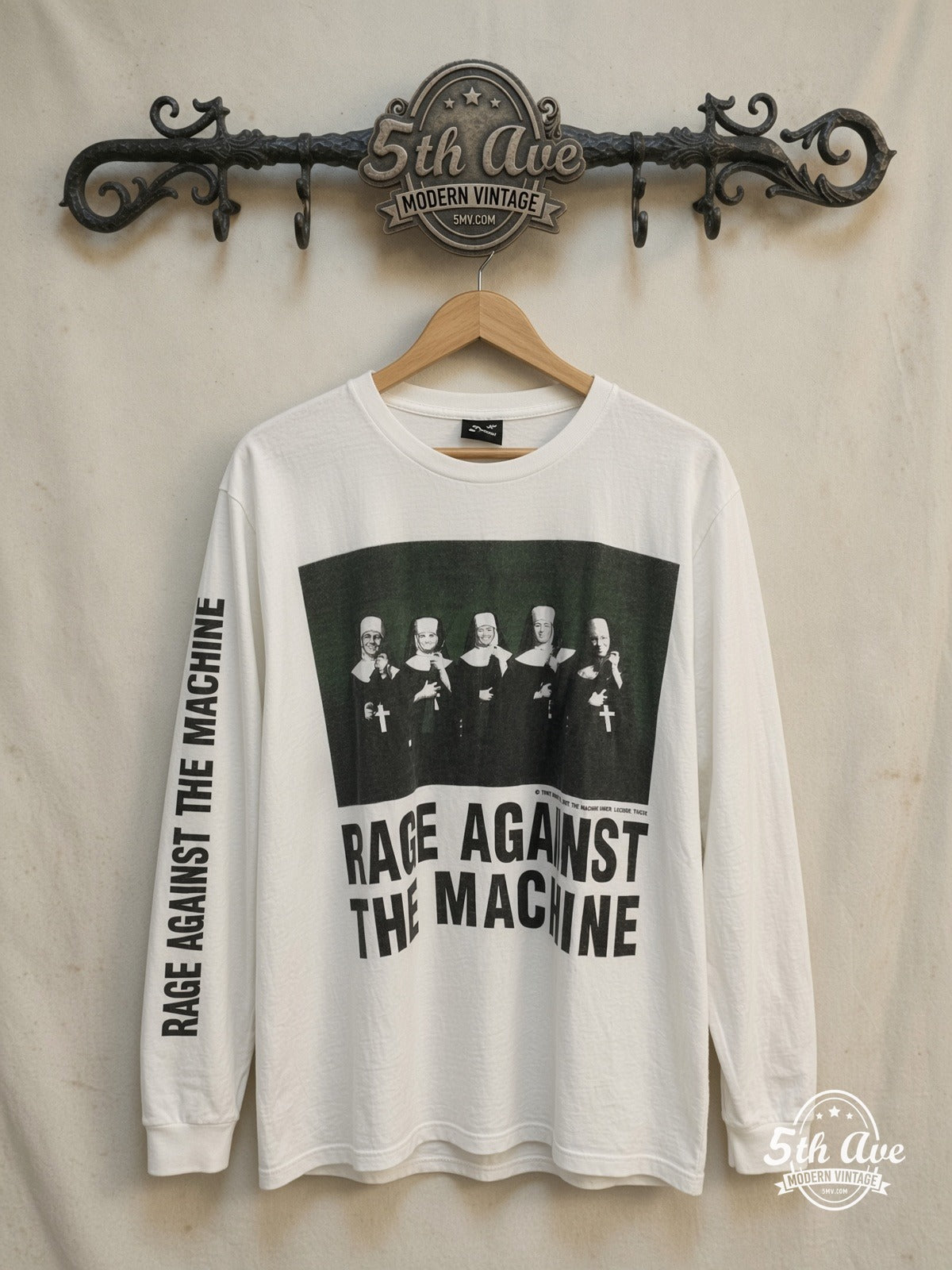 Rage Against the Machine Nuns With Guns vintage band t-shirt on rack