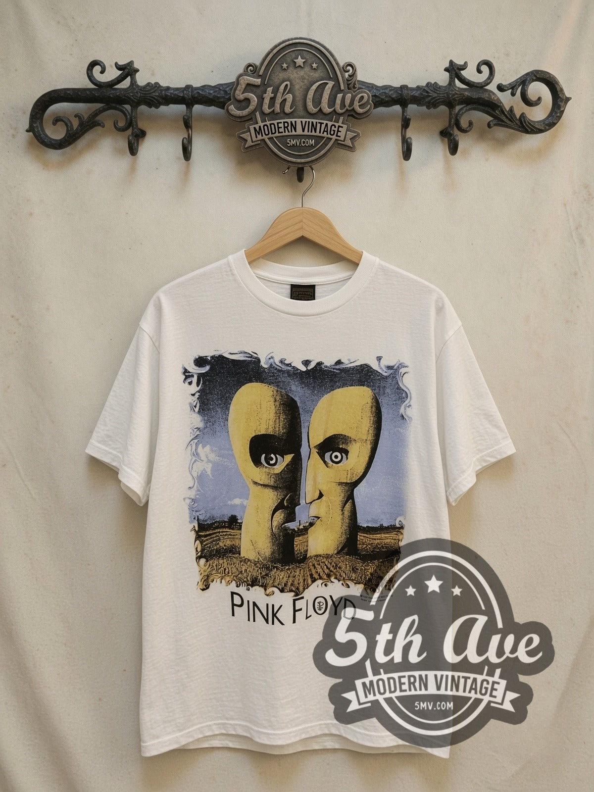 Pink Floyd North American Tour vintage band t-shirt, front view on the 5MV rack