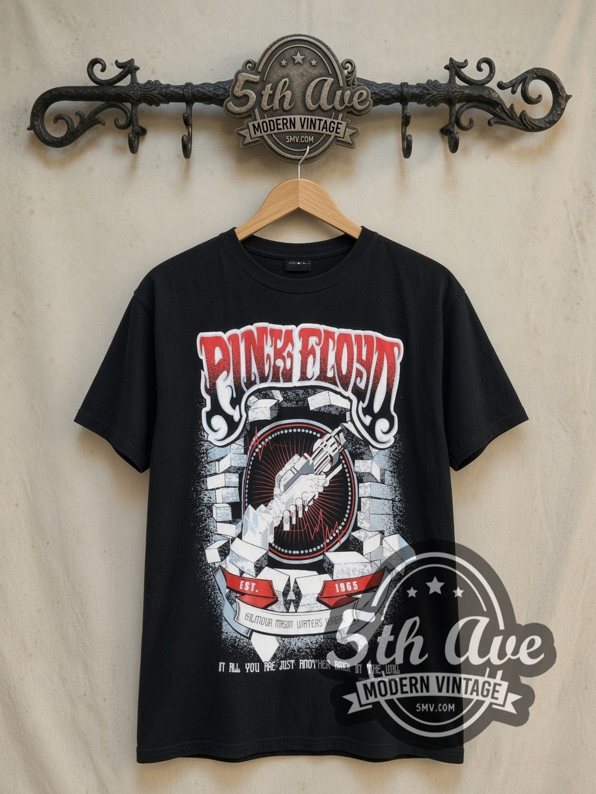 Pink Floyd Another Brick In the Wall vintage band t-shirt, front view on the 5MV rack