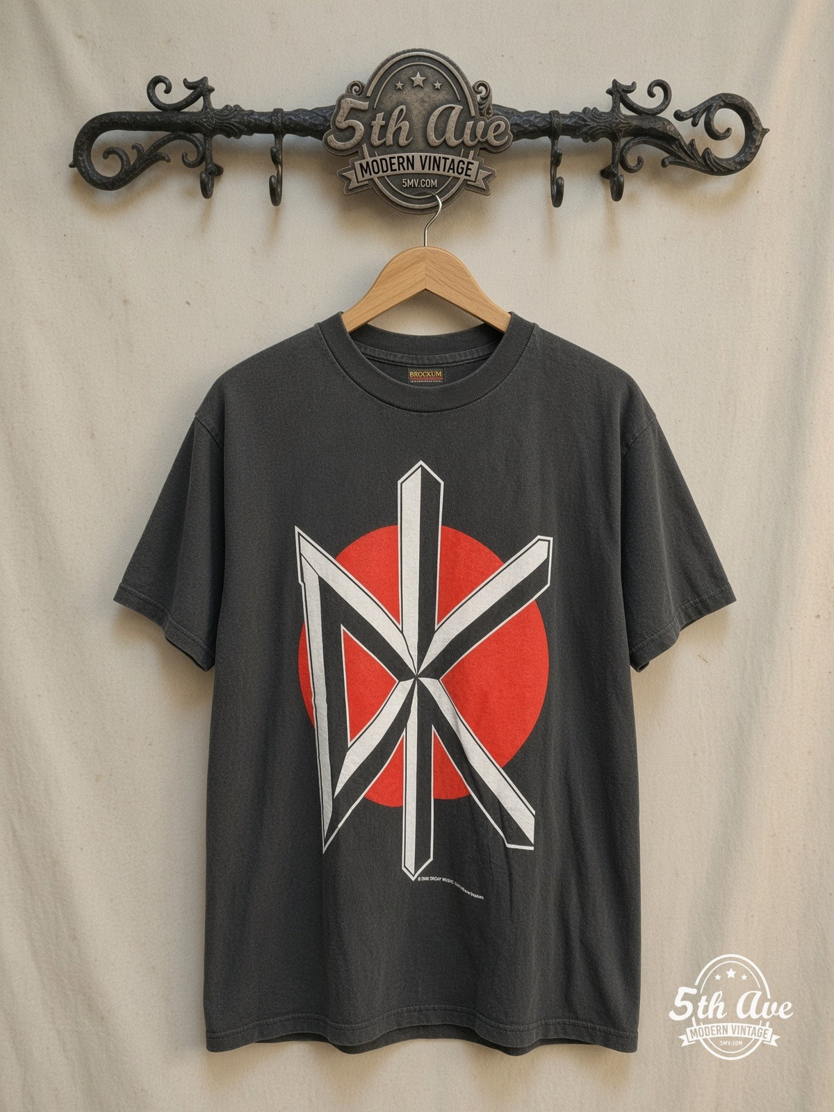 Dead Kennedys – Vintage Band T-Shirt — front on locked cream ornate 5th Ave rack