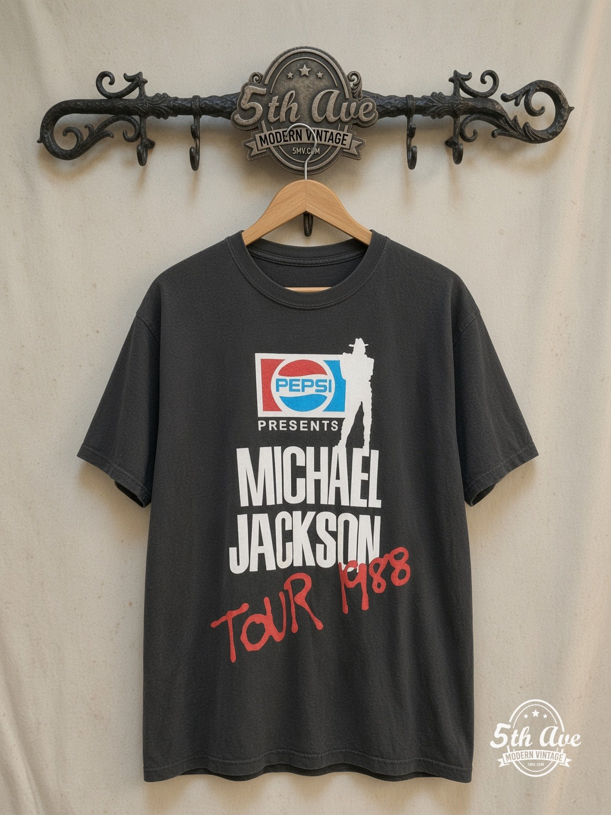 Michael Jackson vintage band t-shirt on rack