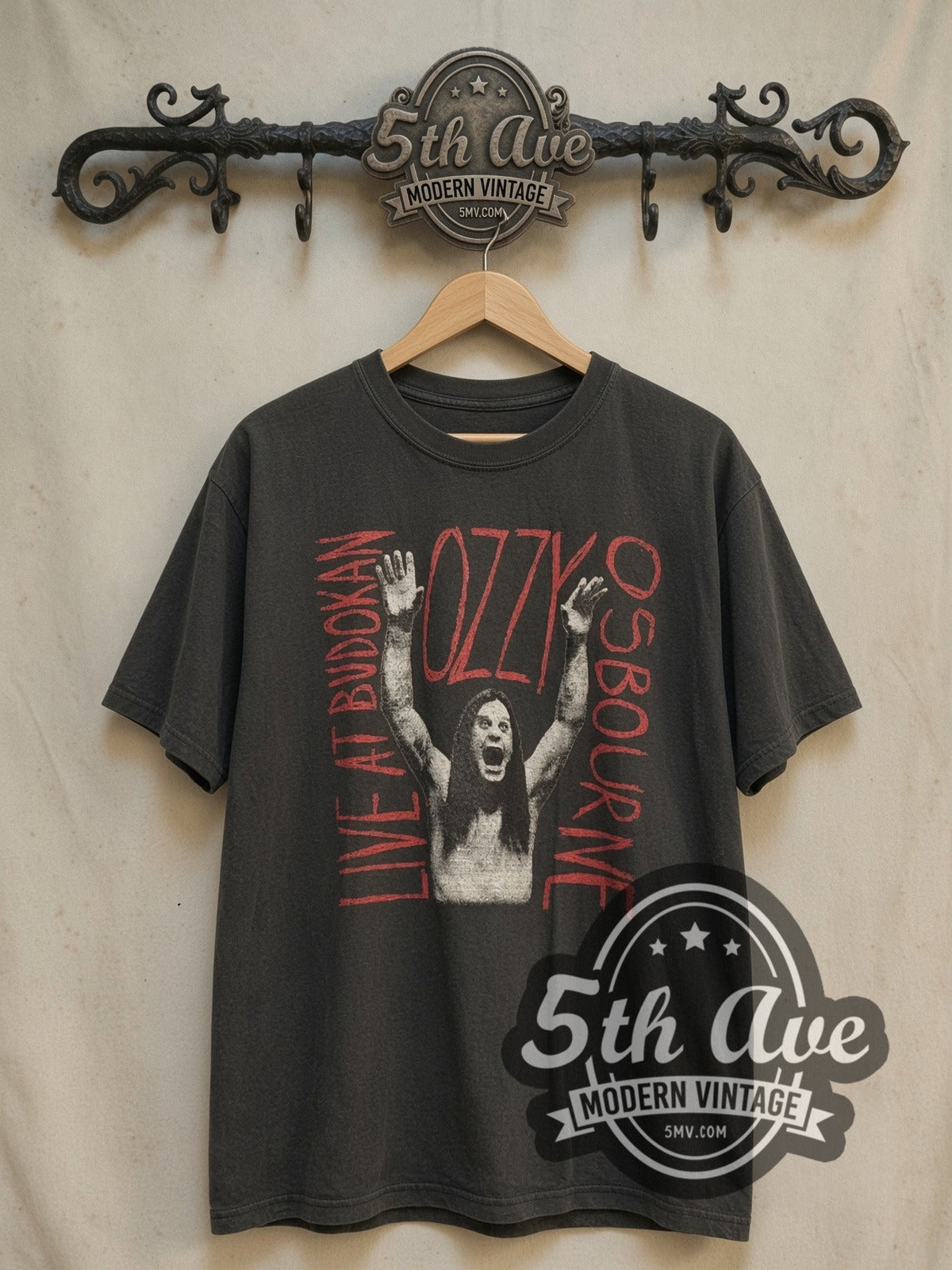 Ozzy Osbourne Live at Budokan vintage band t-shirt, front view on the 5MV rack