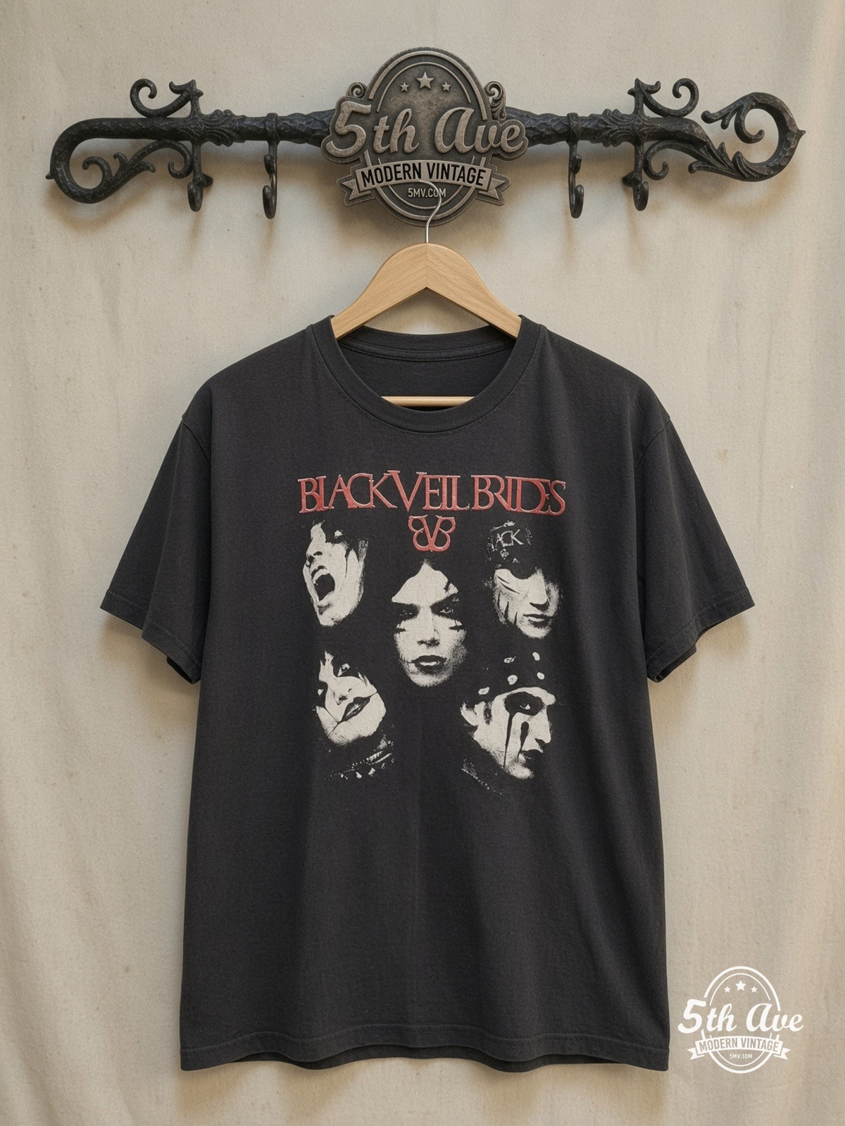 Black Veil Brides vintage band t-shirt on rack