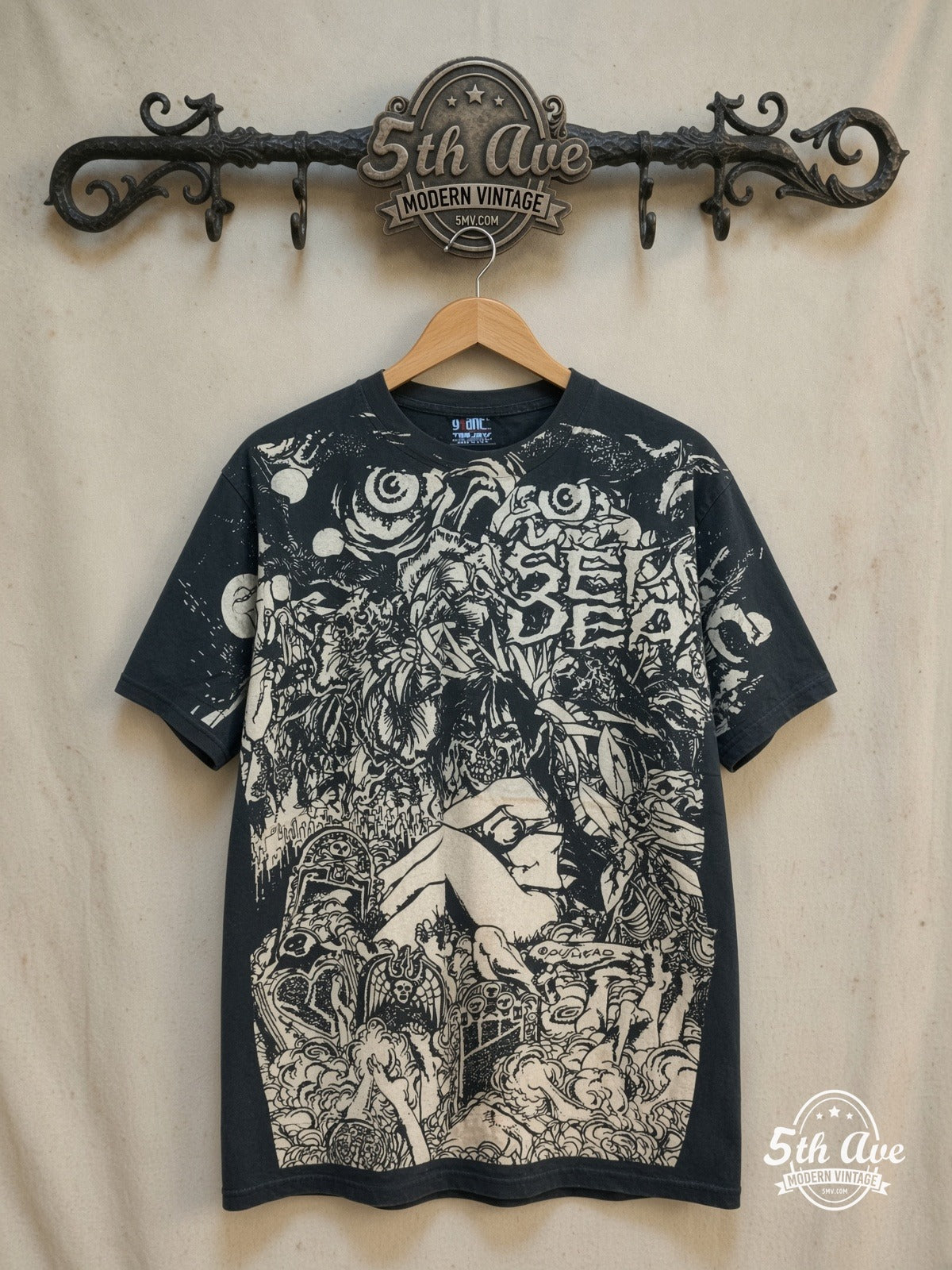 Pushead Septic Death vintage band t-shirt on rack
