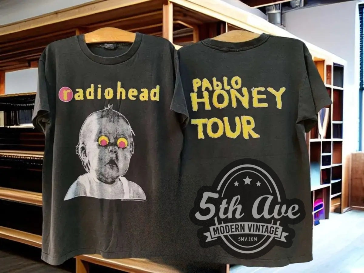 Radiohead – Pablo Honey Baby Glowing Eyes vintage band t-shirt