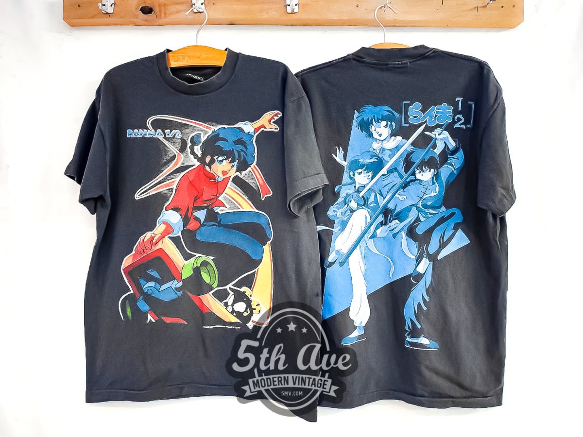 Ranma ½ Skateboard - Vintage Reprint Anime T-Shirt - Vintage Band Shirts