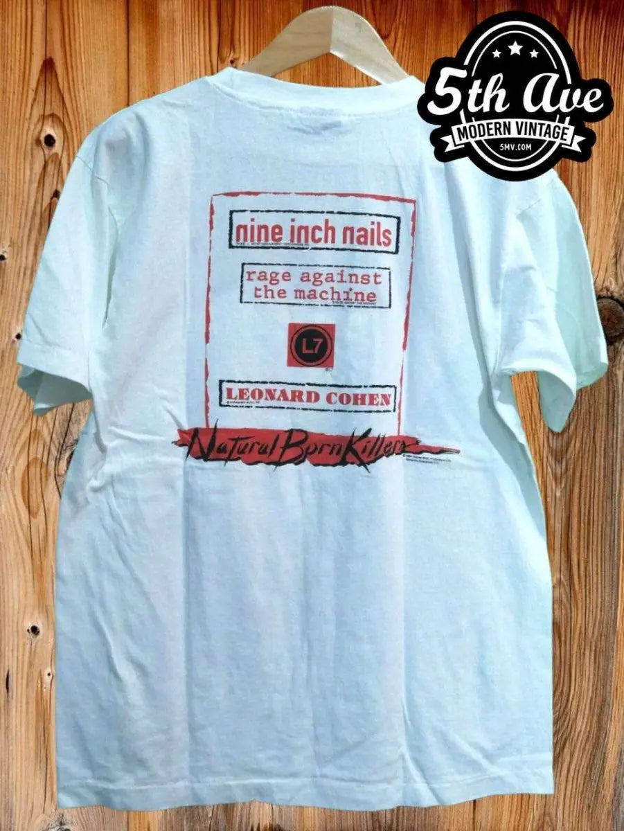 Rebellion Unleashed: Natural Born Killers x Nine Inch Nails Single Stitch t shirt - Vintage Band Shirts