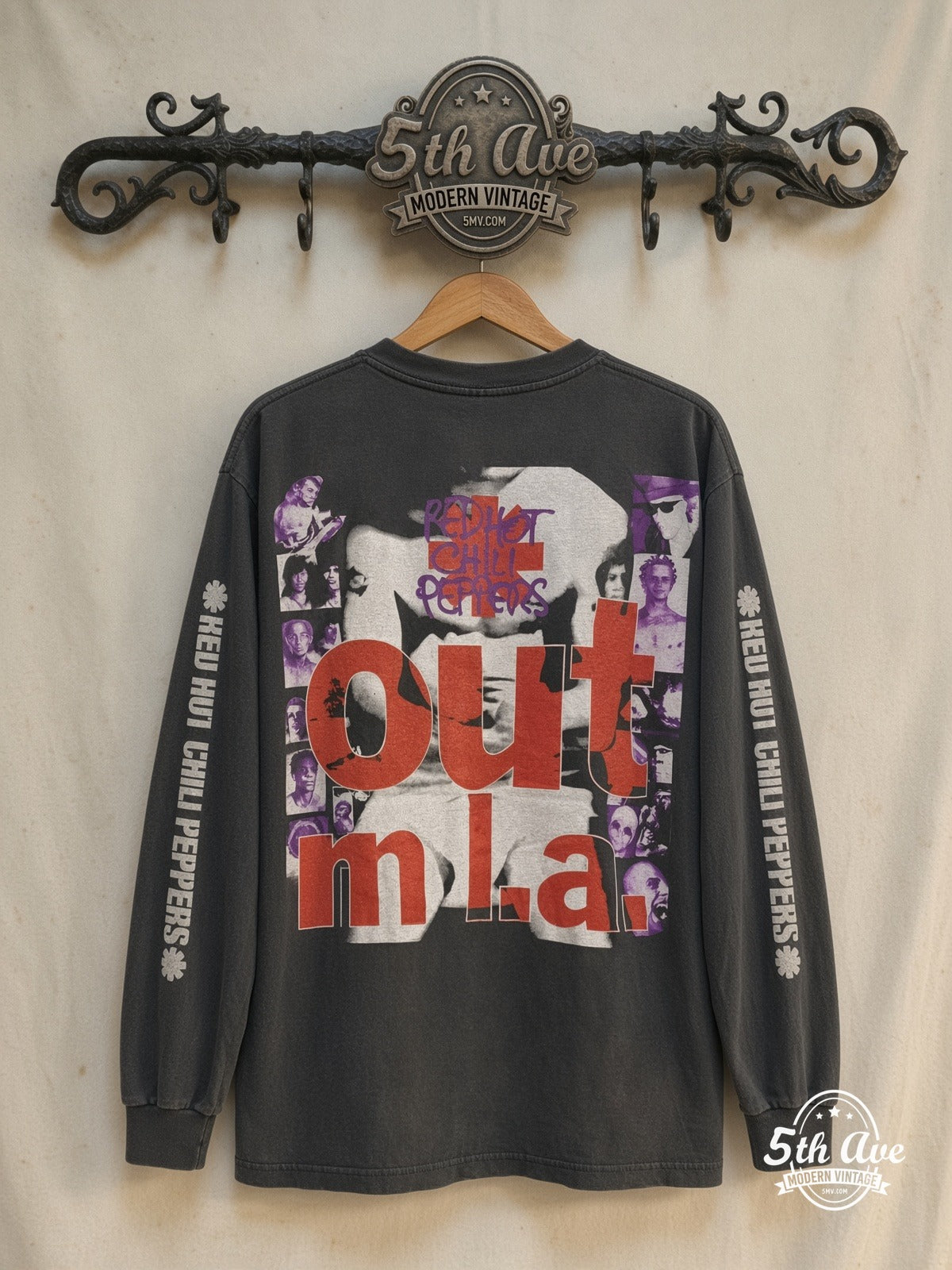 Red Hot Chili Peppers Out in L.A. long sleeve vintage band t-shirt back on rack