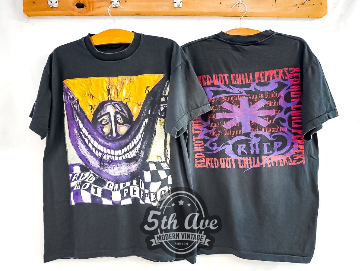 Red Hot Chili Peppers 'Warlocks' in Wonderland - Vintage Reprint Band T-Shirt - Vintage Band Shirts