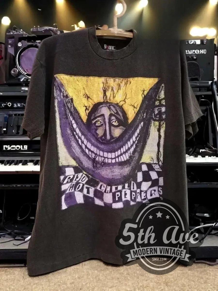 Red Hot Chili Peppers – Warlocks Big Smile Checkered vintage band t-shirt, additional product photo