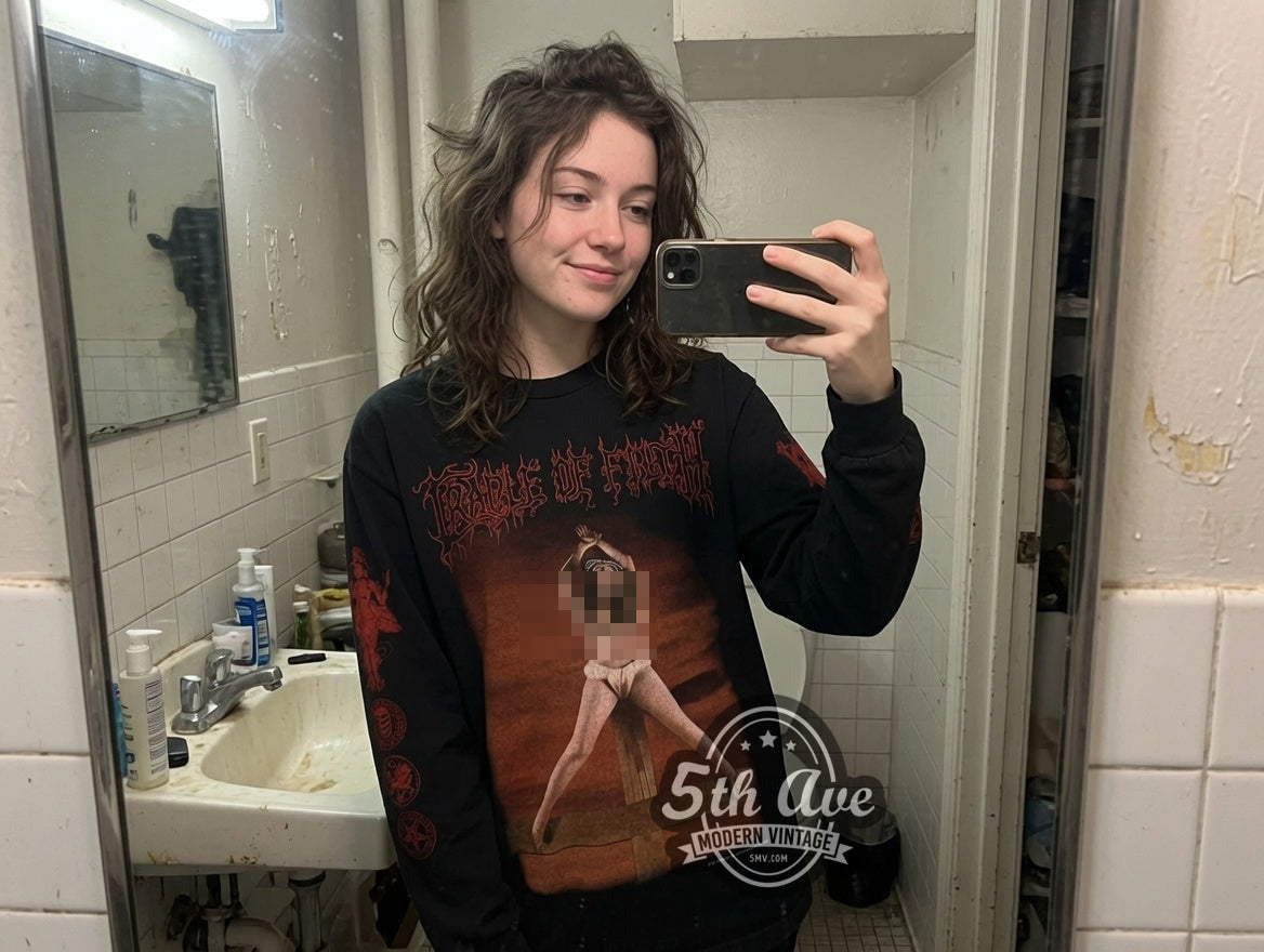 Cradle of Filth vintage band long sleeve t-shirt, detail view 3