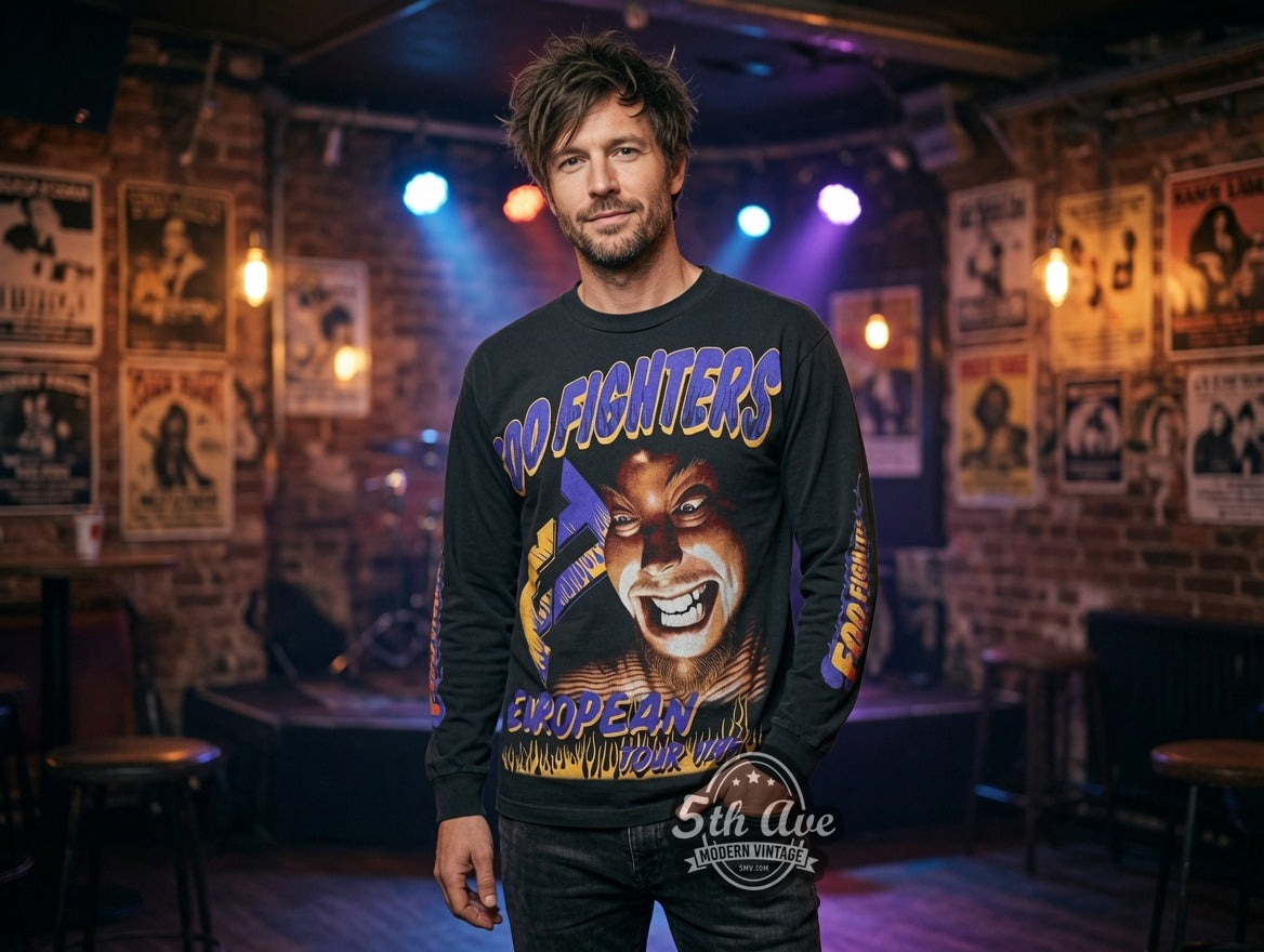Foo Fighters vintage band long sleeve t-shirt, detail view 5