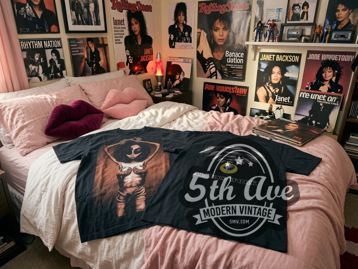 Janet Jackson Alien vintage band t-shirt, detail view 3