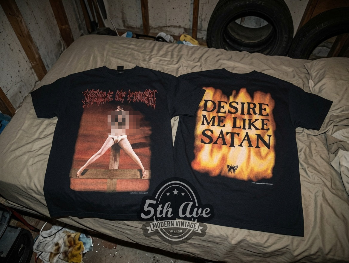 Cradle of Filth Desire Me Like Satan vintage band t-shirt, detail view 2