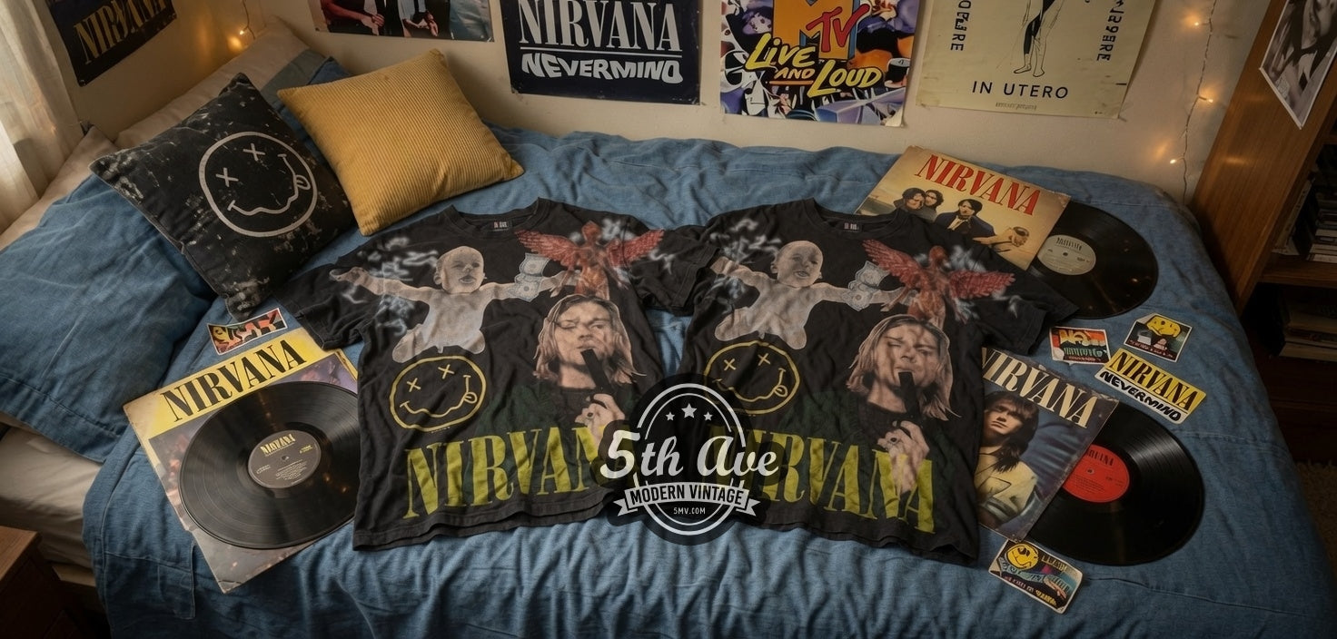 Kurt Cobain Nirvana Vintage All Over Print T-shirt
