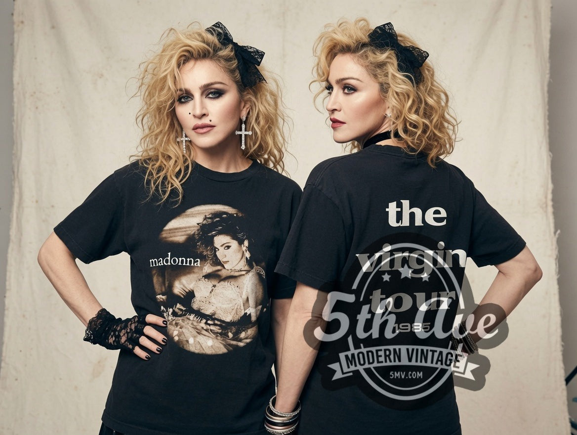 Madonna – Virgin Tour 1985 Lace Portrait – Vintage Band T-Shirt, photo 7
