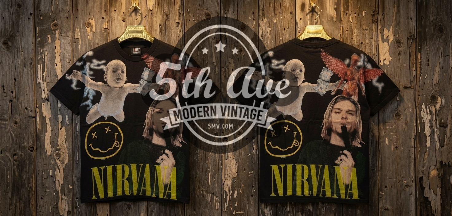 Kurt Cobain Nirvana Vintage All Over Print T-shirt