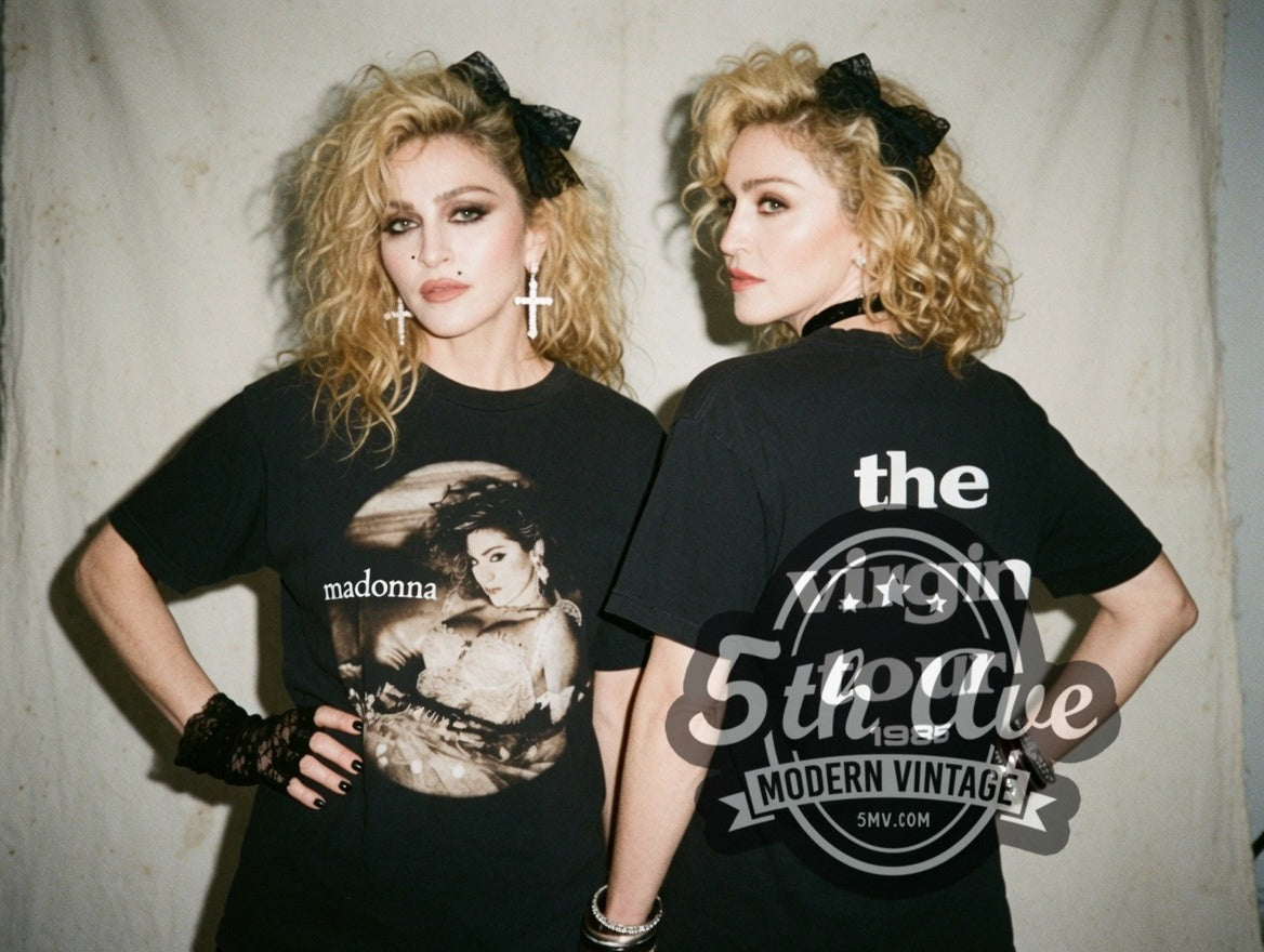 Madonna – Virgin Tour 1985 Lace Portrait – Vintage Band T-Shirt, photo 6
