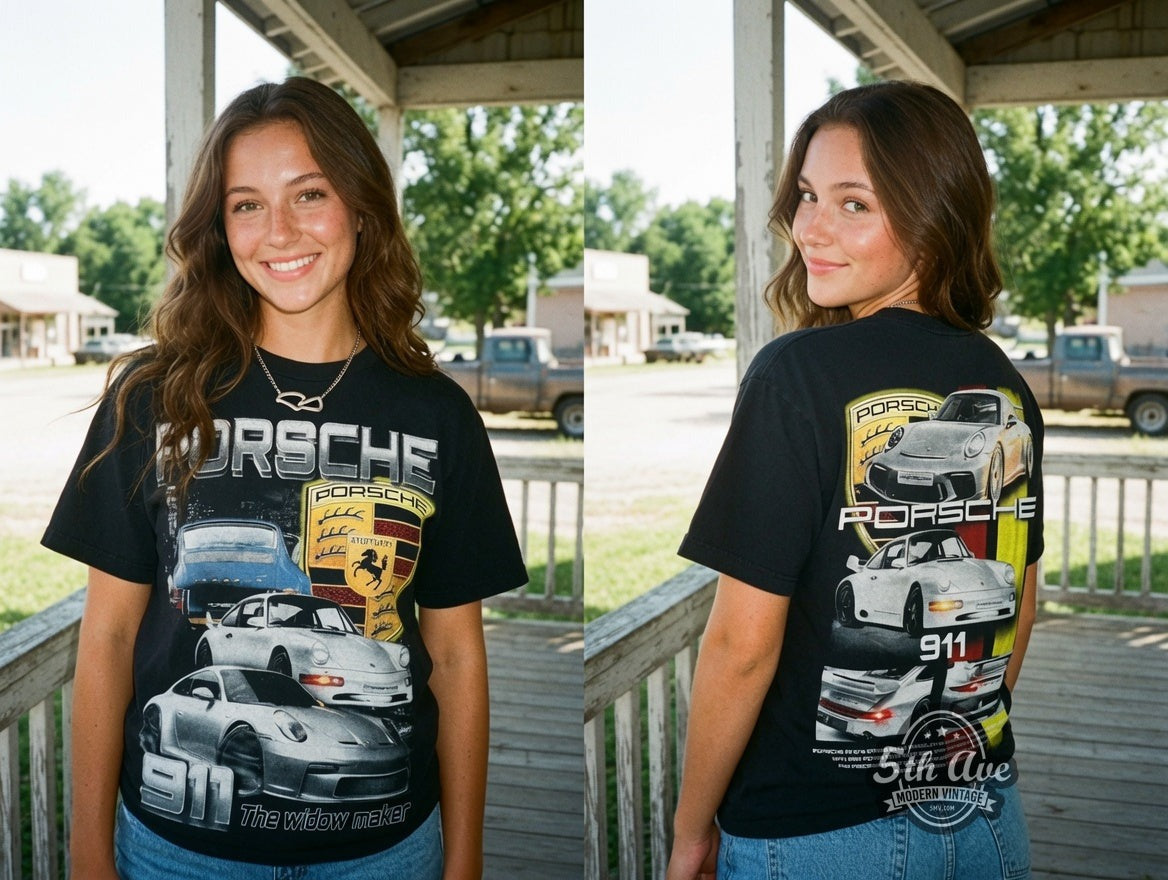 Porsche single stitch vintage graphic t-shirt, photo 7
