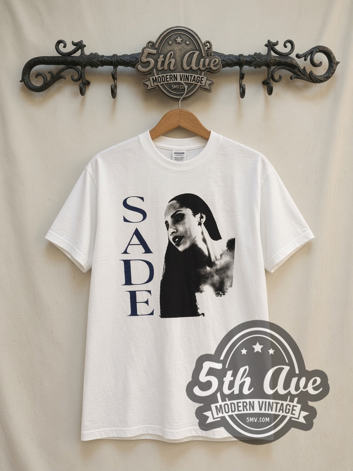 Sade Love Deluxe World Tour 1993 vintage band t-shirt, front view on the 5MV rack