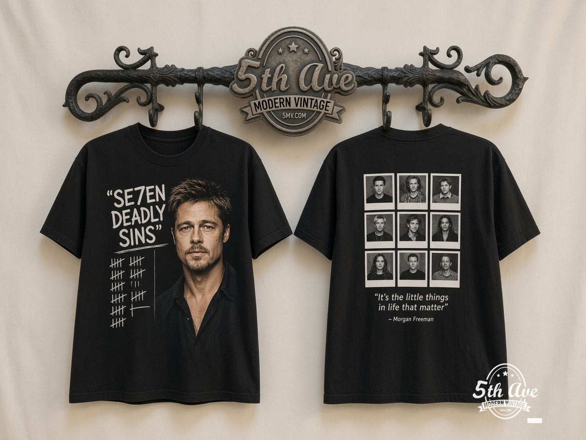 Se7en Seven Deadly Sins vintage band t-shirt on rack