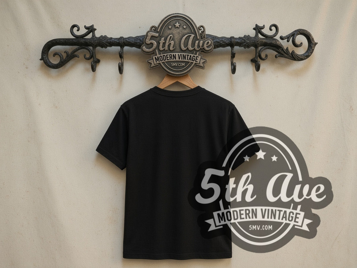 Plain black back of Slayer War at the Warfield Skeleton Soldier double stitched tee on rack