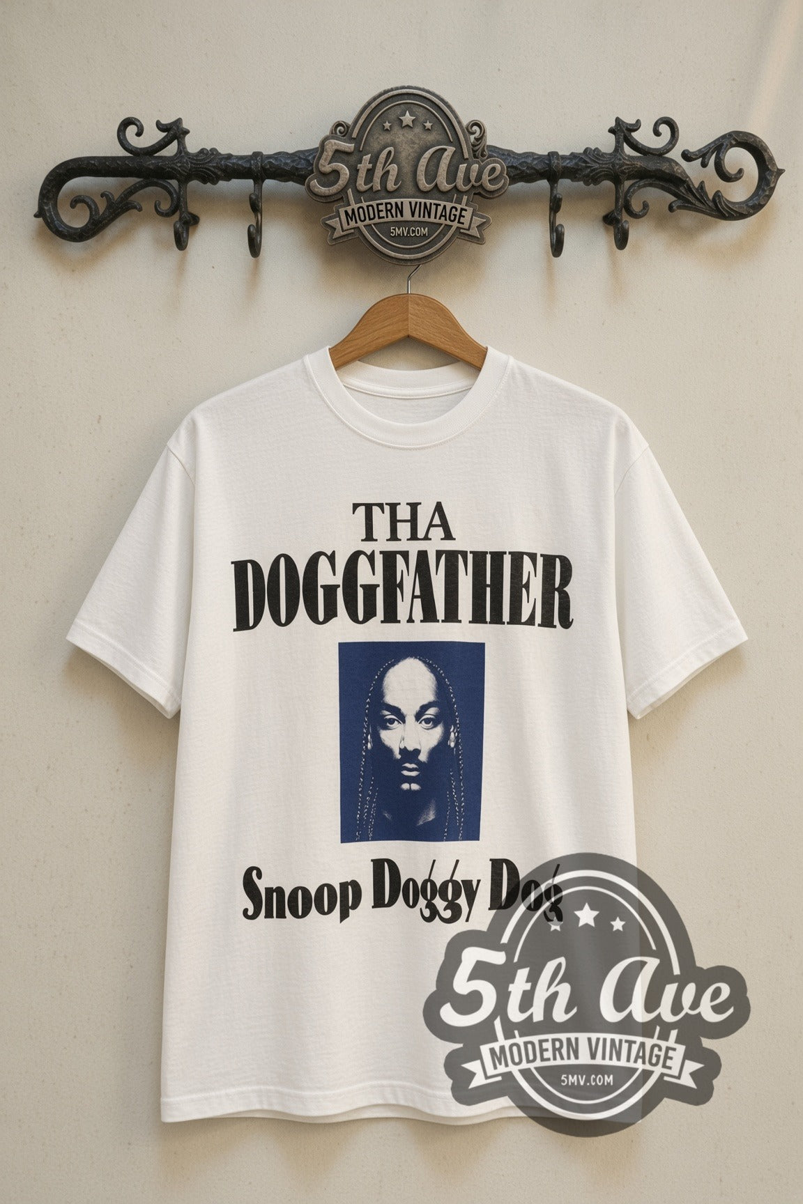 Snoop Doggy Dogg Tha Doggfather t-shirt front on the 5MV rack