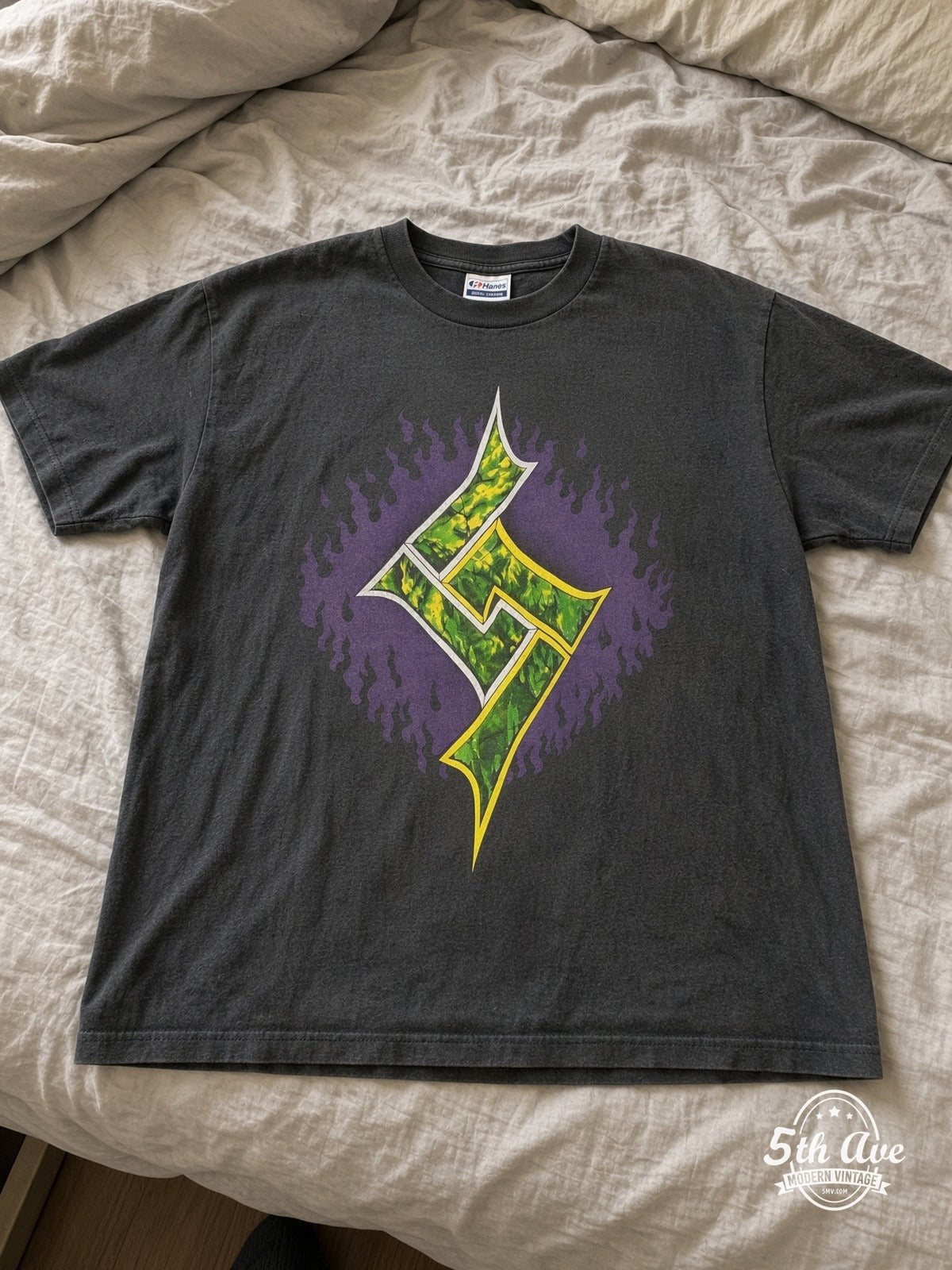 Soundgarden Get on the Snake Tour 1990 vintage tee laid on bed