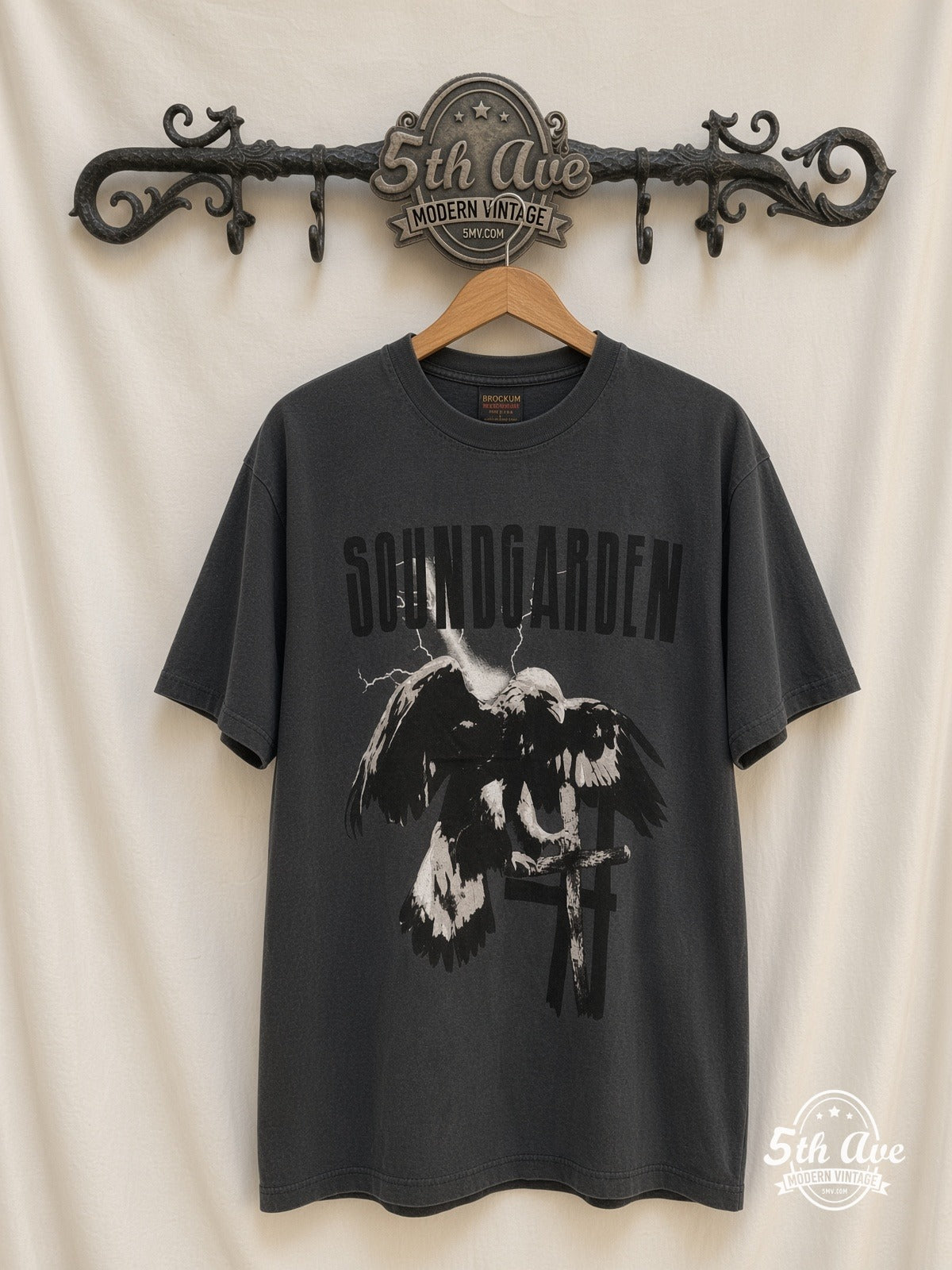 Soundgarden Half Alive Raven Cross vintage band t-shirt on rack