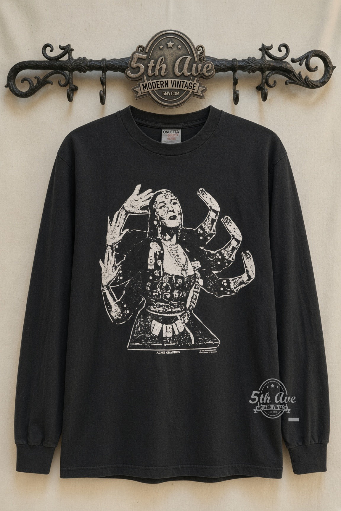 Soundgarden Summer Tour 1993 Dancer Long Sleeve vintage band t-shirt front on cream 5th Ave rack