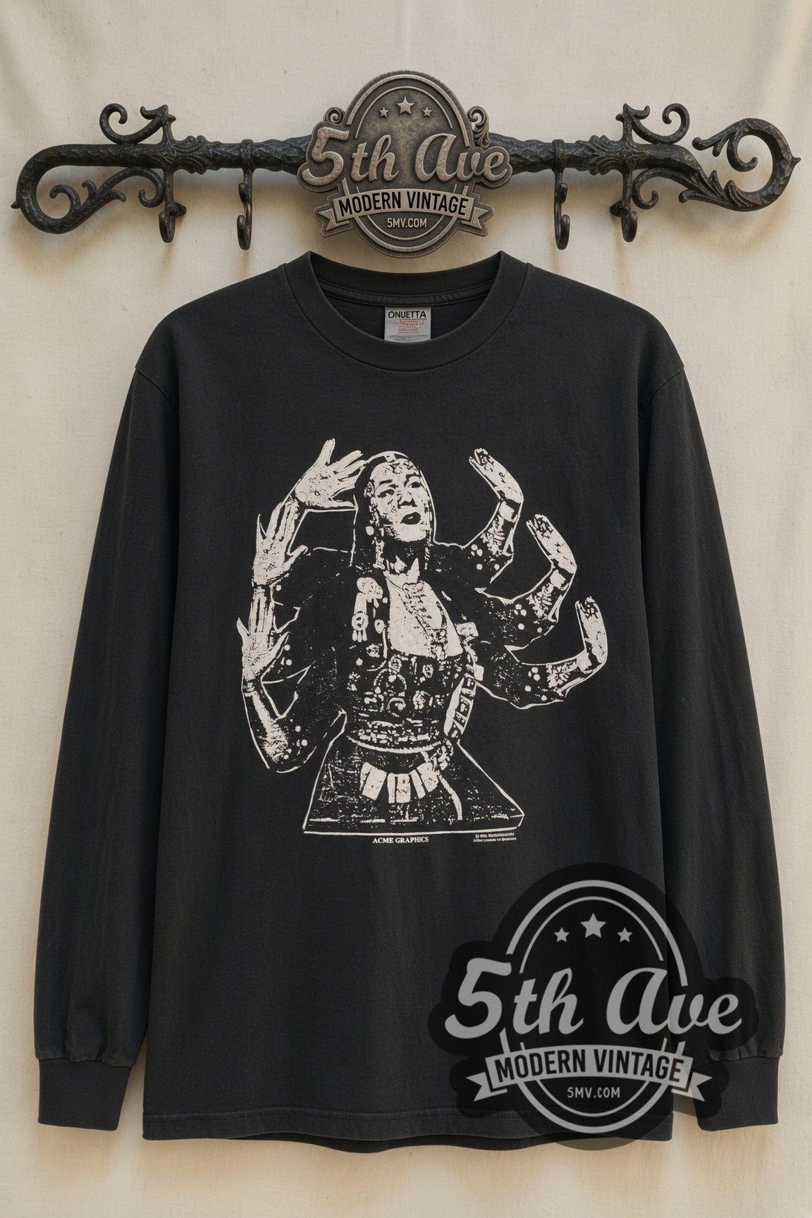 Soundgarden Summer Tour 1993 Dancer vintage band long sleeve t-shirt, front view on a display rack