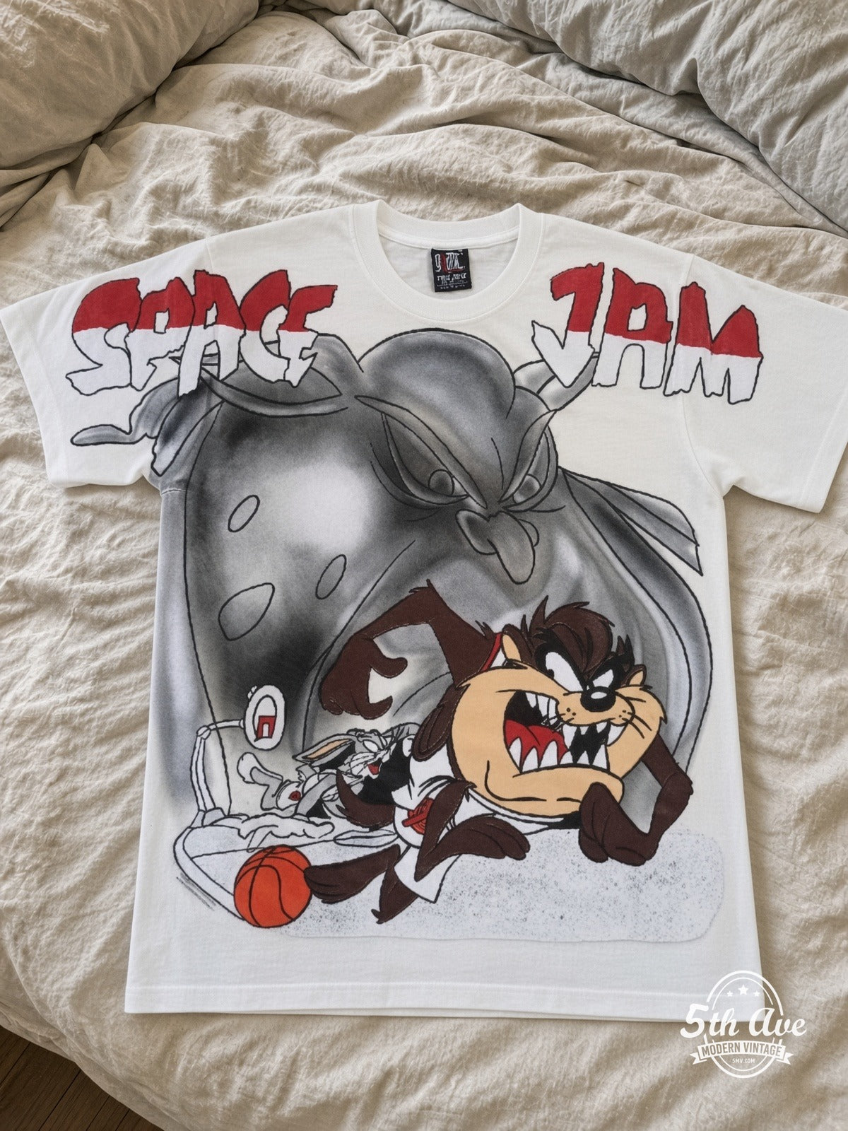 Space Jam Space Jam Taz Monstar vintage tee laid on bed