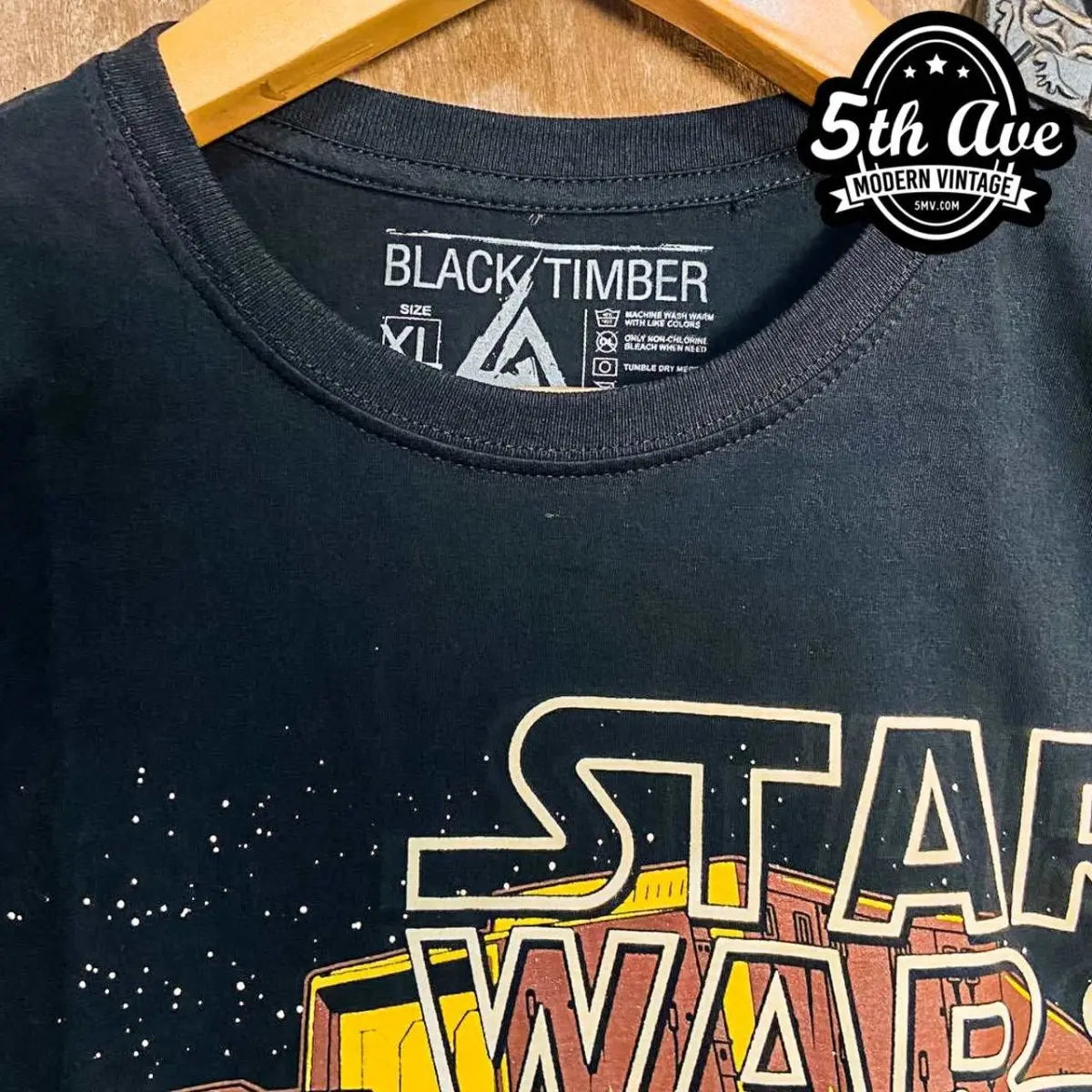Model wearing Star Wars – Vintage Movie Tee vintage band tee