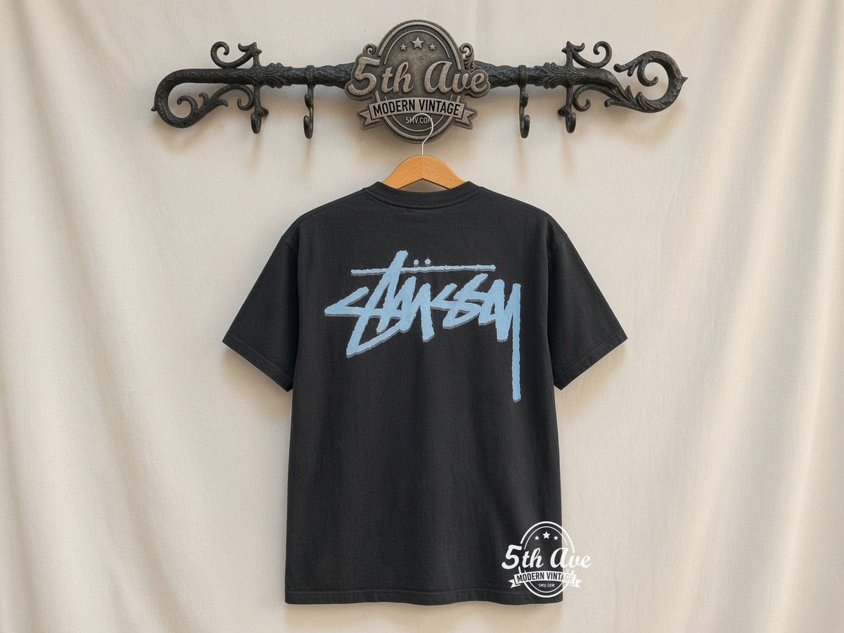 Stussy – Past Present Future – Vintage Graphic Tee vintage tee on 5th Ave cream rack — back