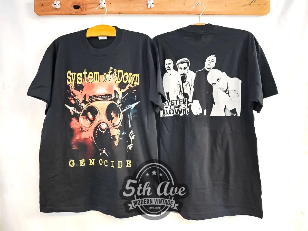 System of a Down Genocide - Vintage Reprint Band T-Shirt - Vintage Band Shirts