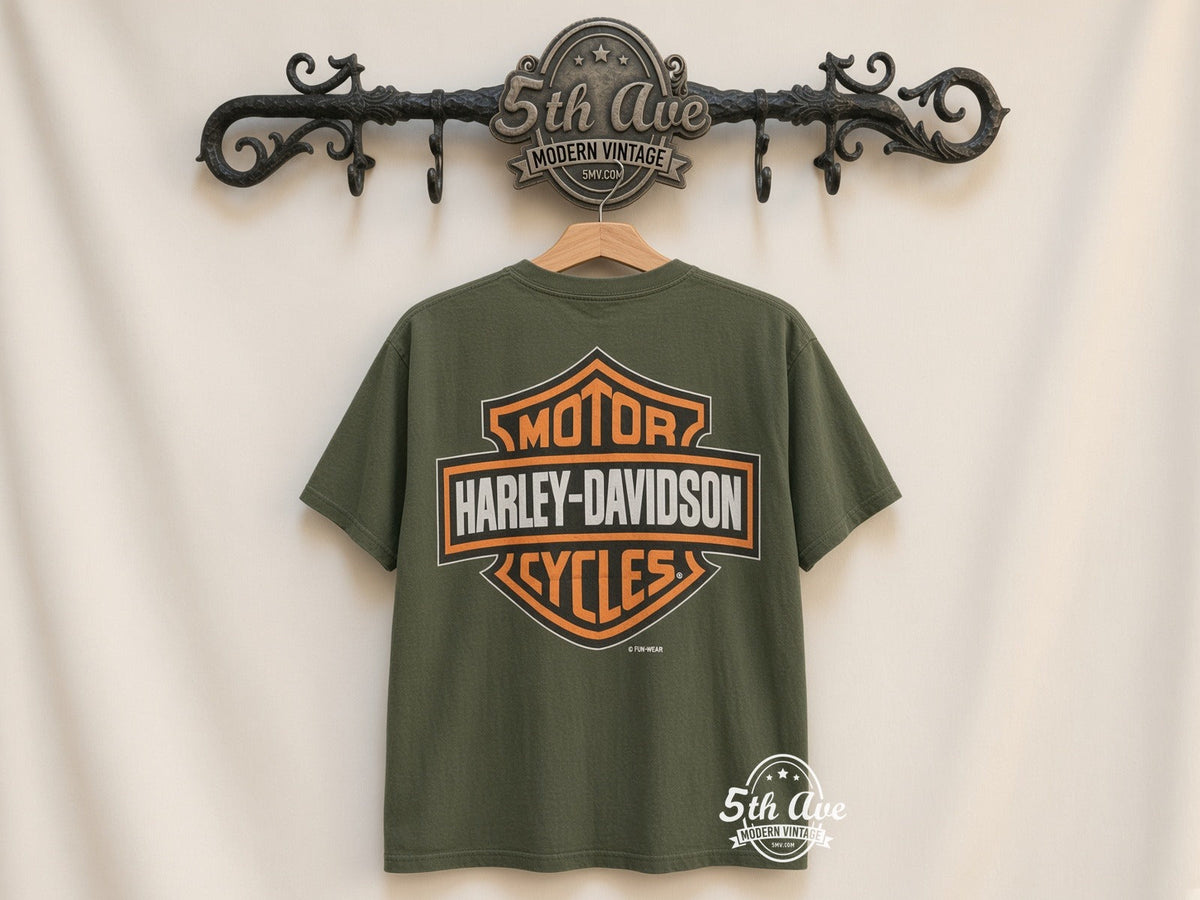 Taz Roadhog Harley Davidson T-Shirt vintage tee on 5th Ave cream rack — back