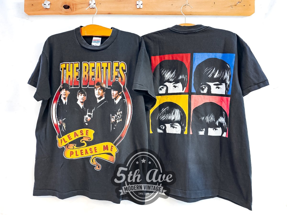 The Beatles Please Please Me 1963 - Vintage Reprint Band T-Shirt - Vintage Band Shirts