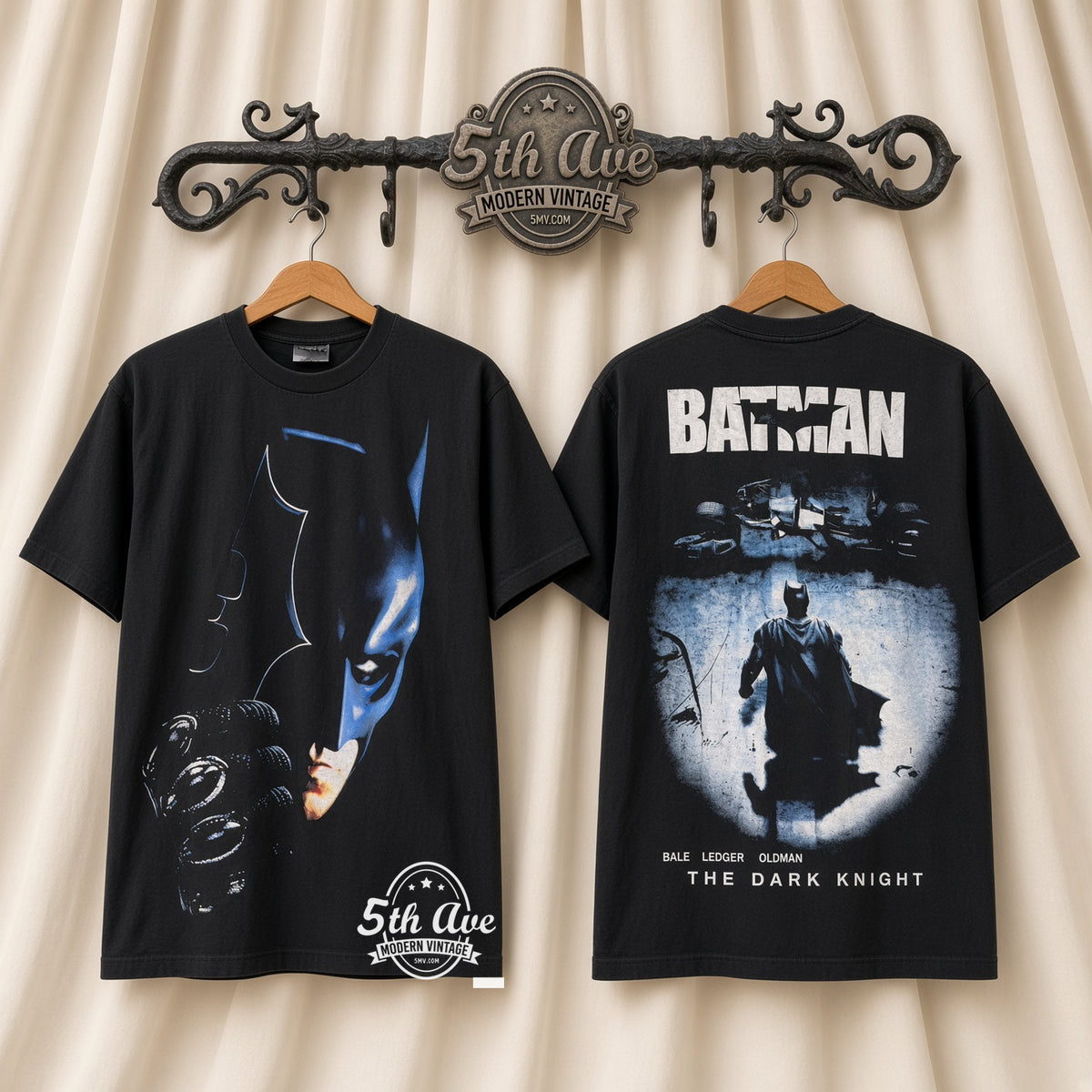 The Dark Knight Batman Tumbler vintage band t-shirt on rack
