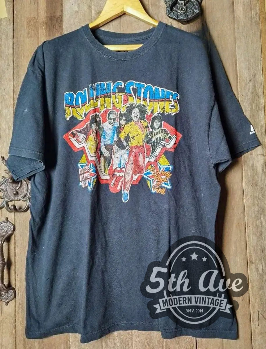 The Rolling Stones vintage band t-shirt, front view on the 5MV rack