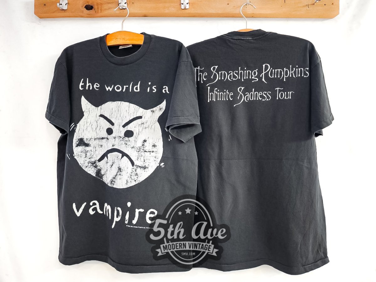 The Smashing Pumpkins 'Bullet with Butterfly Wings' Infinite Sadness Tour - Vintage Reprint Band T-Shirt - Vintage Band Shirts
