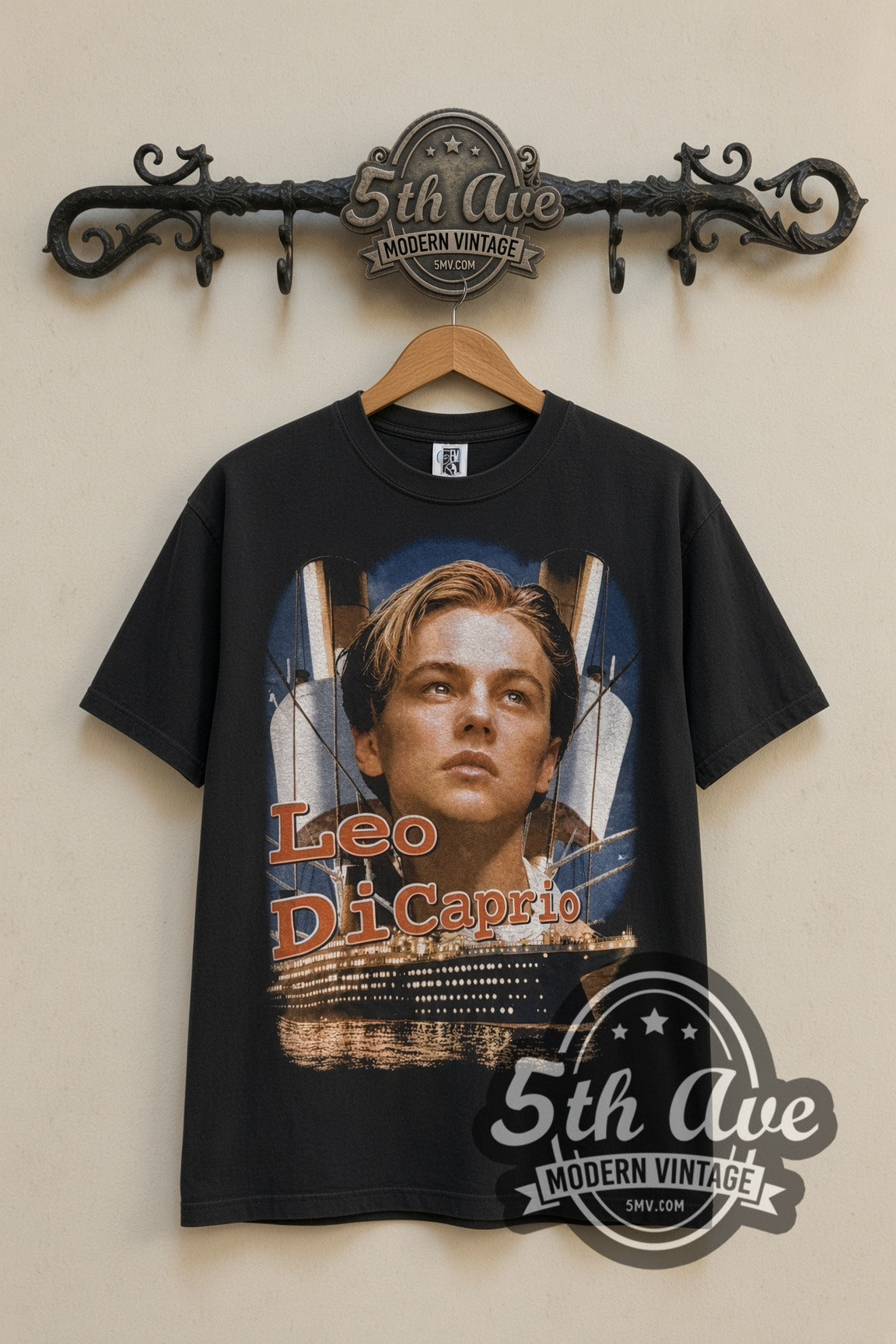 Titanic Leo DiCaprio movie t-shirt front on the 5MV rack