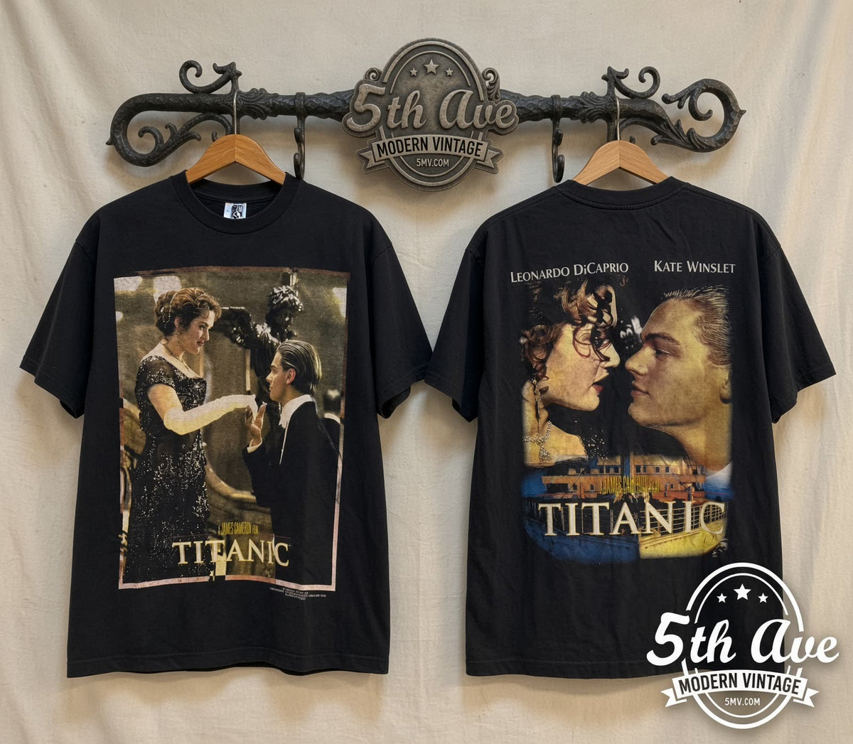 Titanic vintage movie tee front and back on rack
