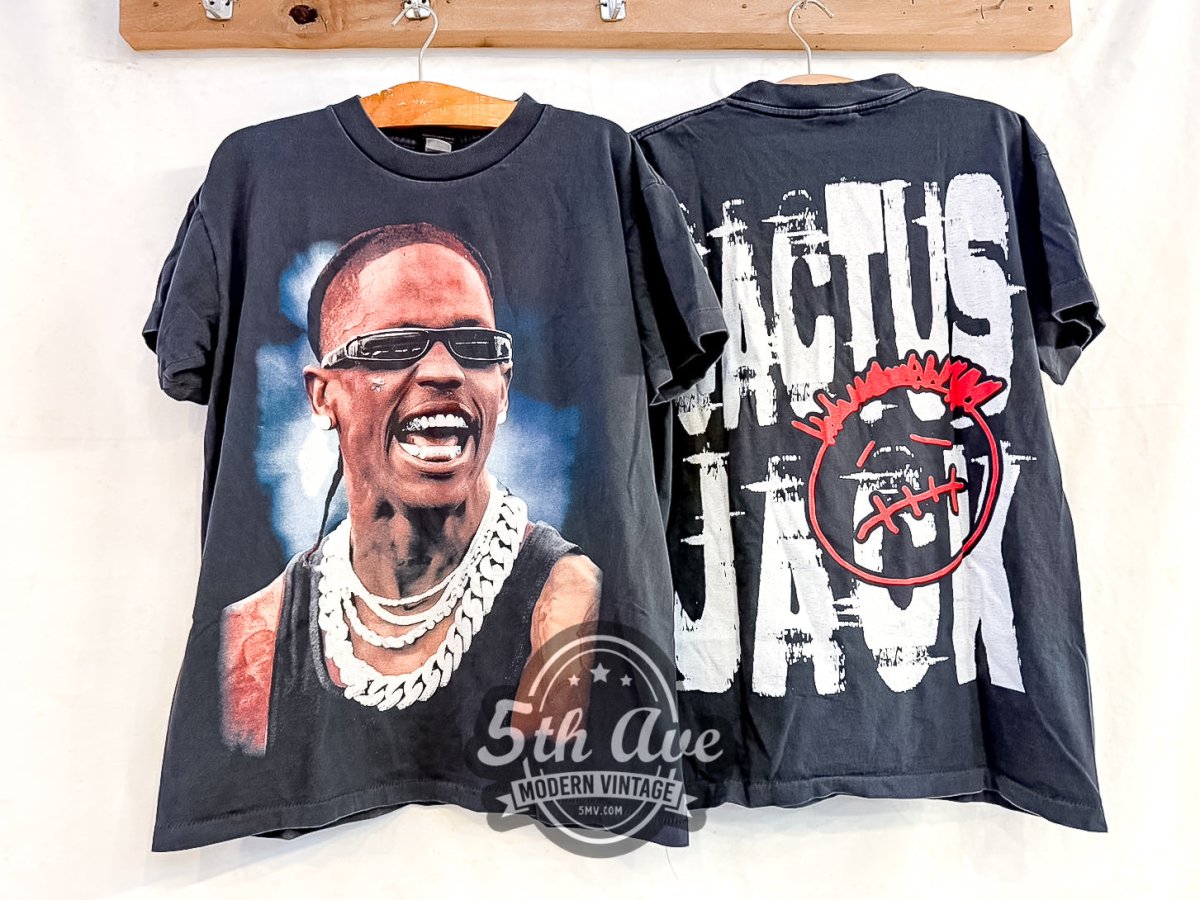 Travis Scott 'Cactus Jack' - Vintage Reprint Band T-Shirt - Vintage Band Shirts