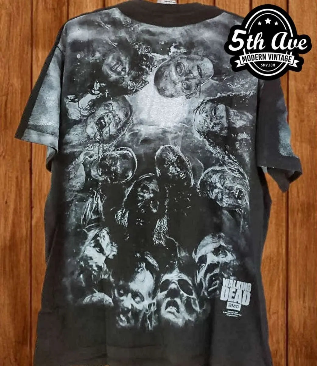 Undead Masses: The Walking Dead Series t shirt vintage t-shirt laid on bed